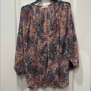Anthropologie flower blouse size XS